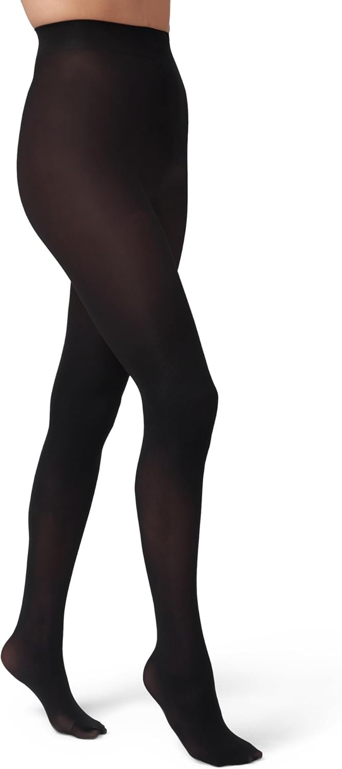 HUE Women’s Opaque Sheer to Waist Tights 40 Denier Soft High Waist Pantyhose