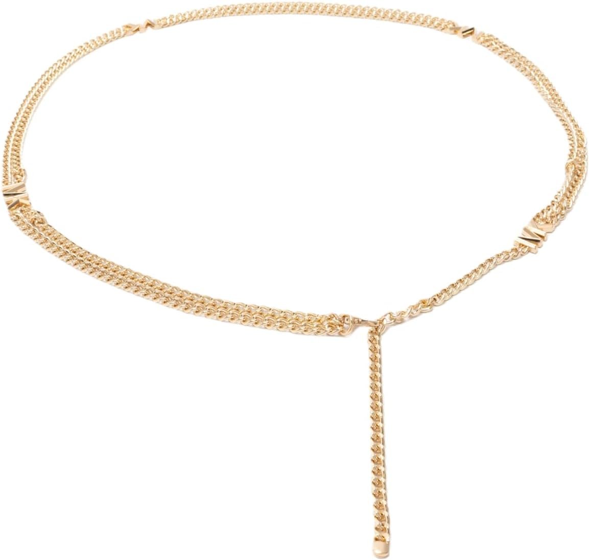 Michael Kors Women’s Double Chain Belt, Stylish & Versatile Accessory for Everyday, Adjustable Fit