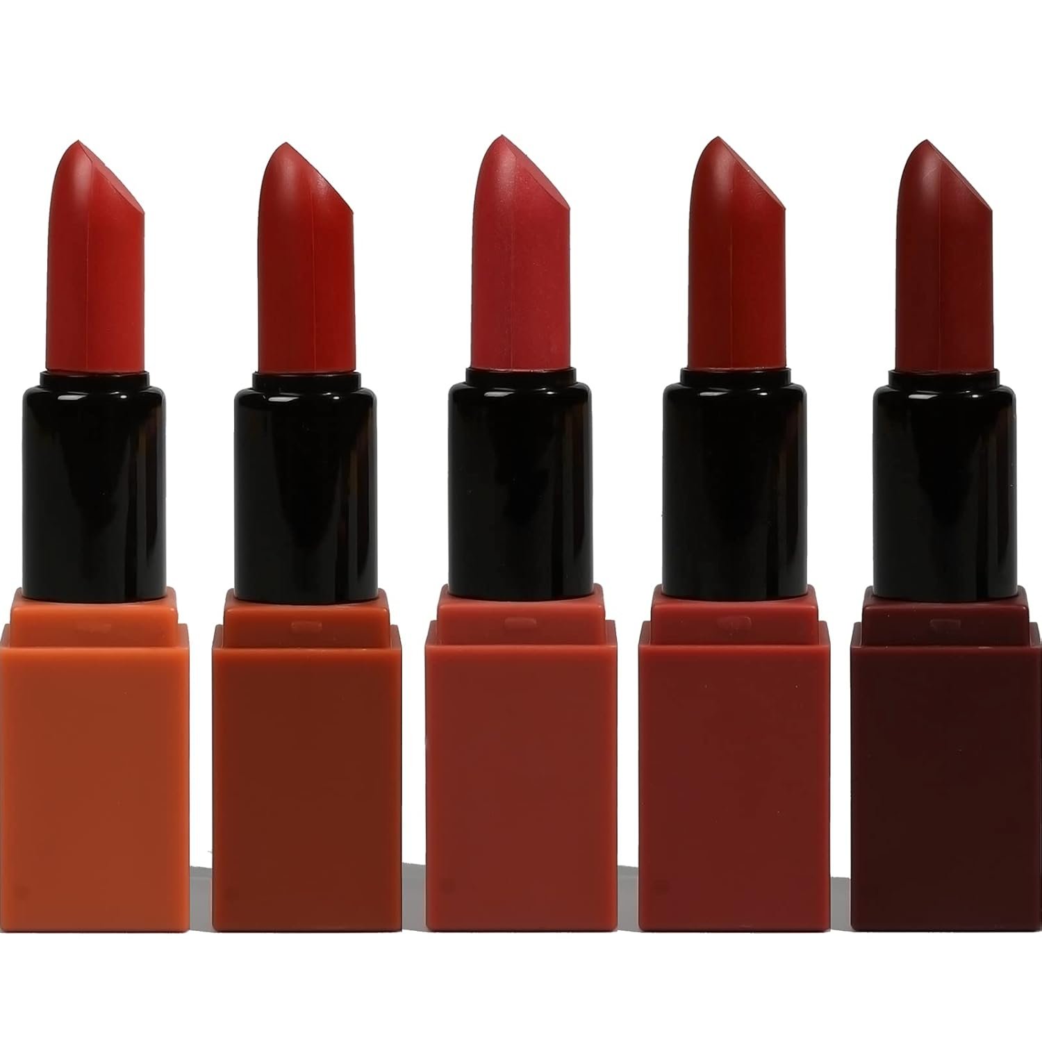 IS’MINE 5PCS Matte Lipstick Makeup Set, Natural Nude Lipstick Velvet Smooth Not Fade Waterproof Mini Lipstick Set (SET A)