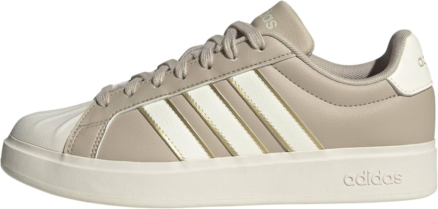 adidas Womens Streettalk Lace Up Sneakers Shoes Casual – Beige