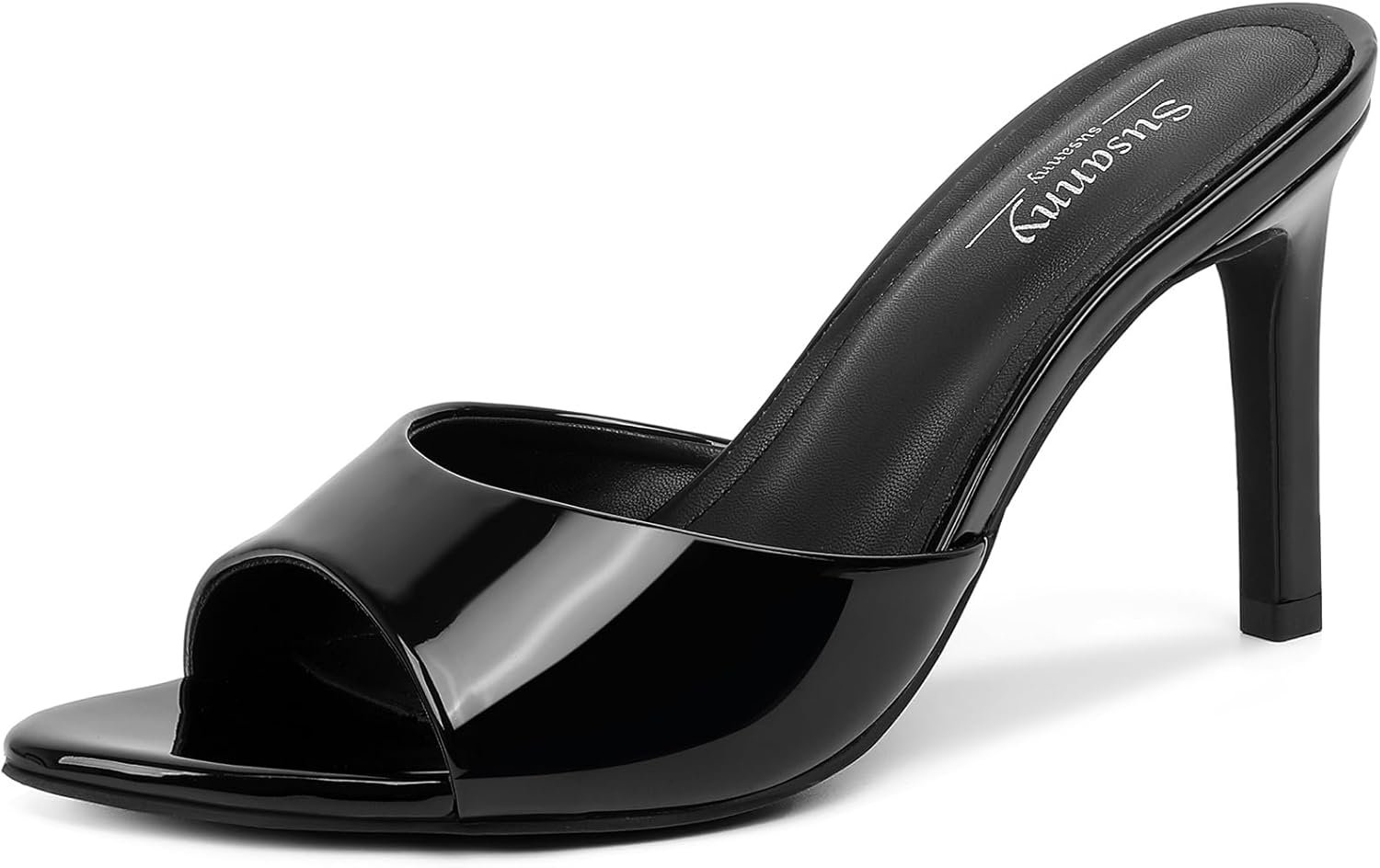 Susanny Women’s Sandals Heels Mule High Heels Pointed Open Toe Sandals Sexy Slip on Heeled Summer Casual Wedding Prom Party Comfortable Dressy Shoes