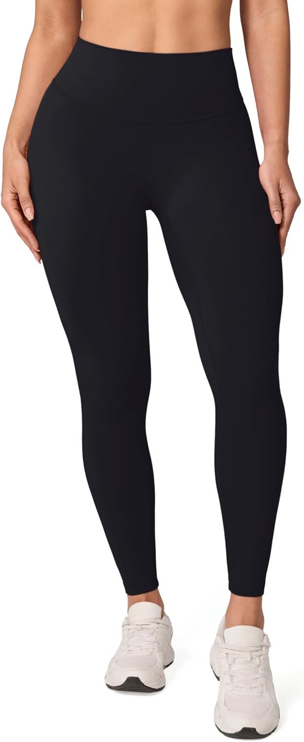 UNISSU Hugluxe Invisculpt No Front Seam High Waisted Yoga Leggings for Women Buttery Soft Comfy Casual Workout Pants – 25”