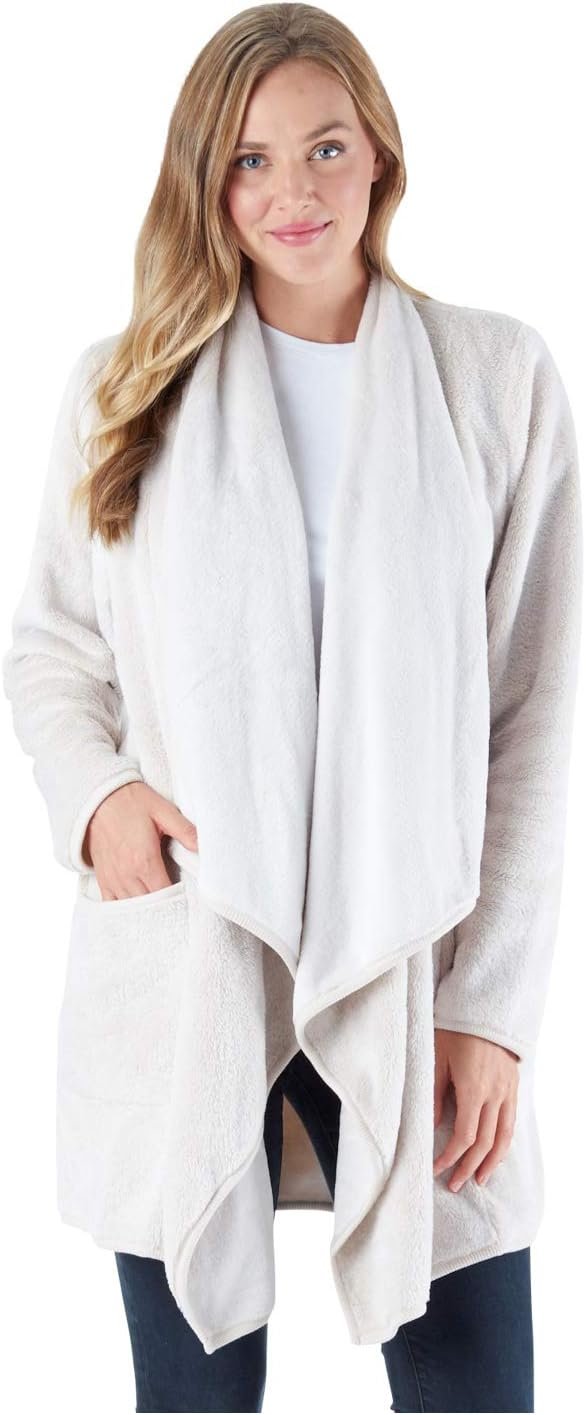 Sleepyheads Women’s Fleece Long Sleeve Robe Sherpa-Lined Hooded Bathrobe…