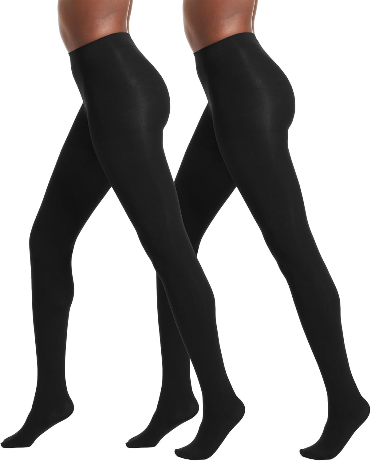 No nonsense Women’s Super Opaque Control Top Tights 90 Denier Soft High Waist Pantyhose