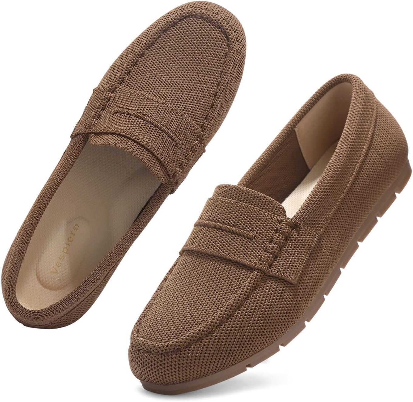 Vespiero Loafers for Women Comfortable Slip on Work Flats Shoes Womens Dressy Casual Walking Shoes