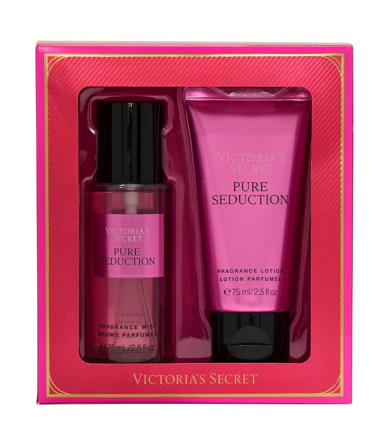 Victoria’s Secret Pure Seduction Mini Fragrance Duo Gift Set, Notes of Juiced Plum and Crushed Freesia