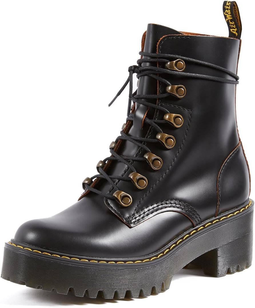 Dr. Martens Women’s Leona Leather Heeled Boot