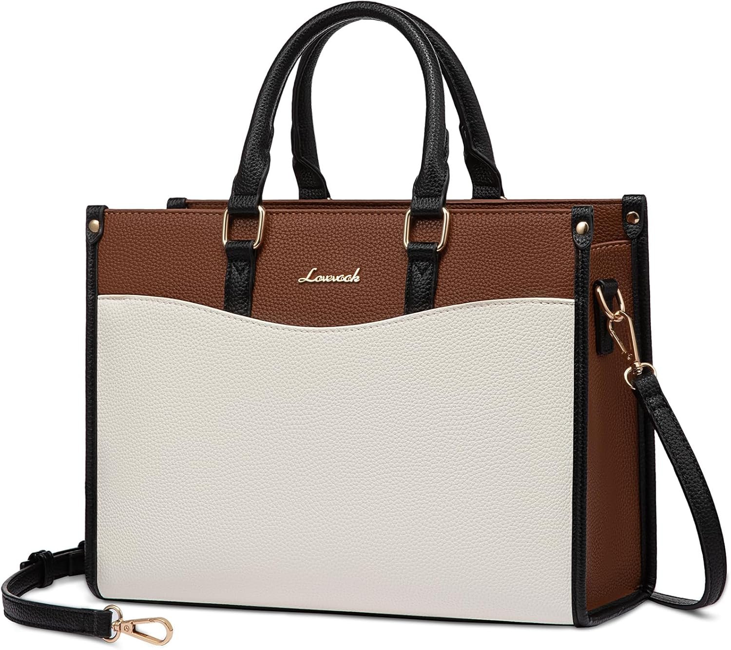 LOVEVOOK Purses and Handbags for Women,Stylish Tote Shoulder Satchel Bag PU Leather Crossbody Top Handle Bags with Zipper