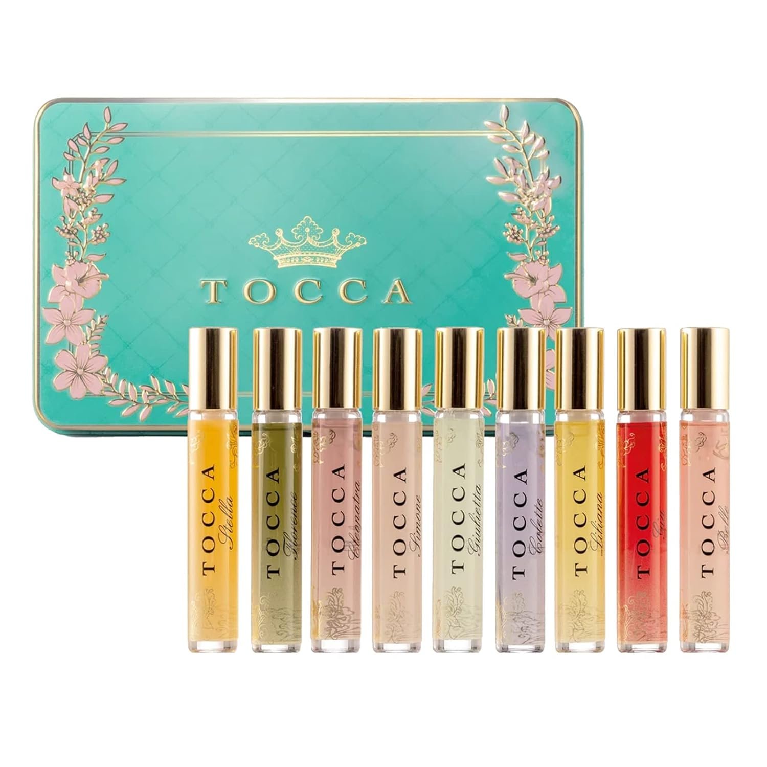 Tocca Luxury Fragrance Wardrobe – Set of 9 Travel Size Women’s Perfumes in Giftable Tin Case ($101 Value), Includes Florence, Cleopatra, Stella, Giulietta, Simone, Colette, Liliana, Gia & Belle