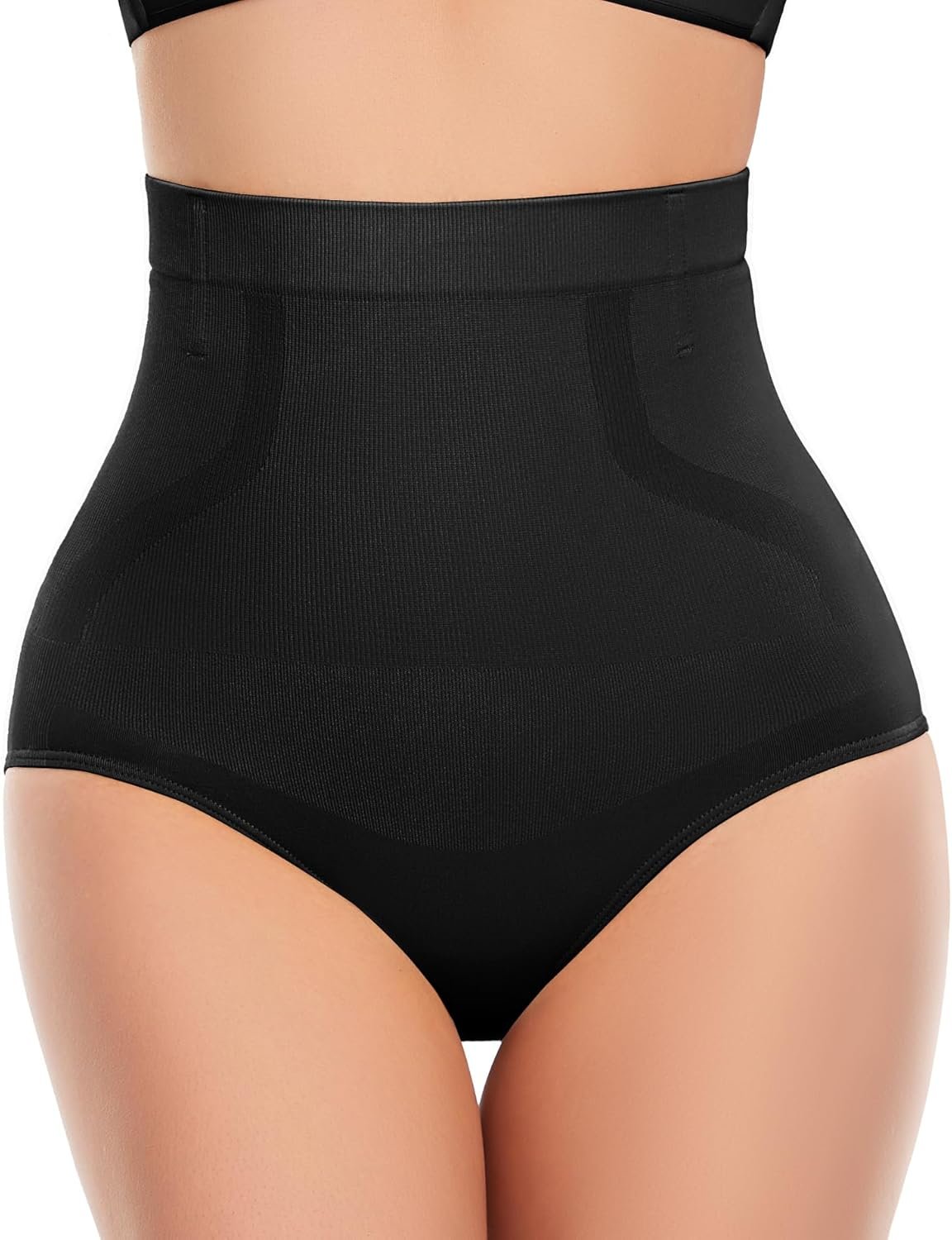 Tummy Control Underwear – High Waisted Body Shaper Panties Seamless Shapewear Compression Briefs for Women Black
