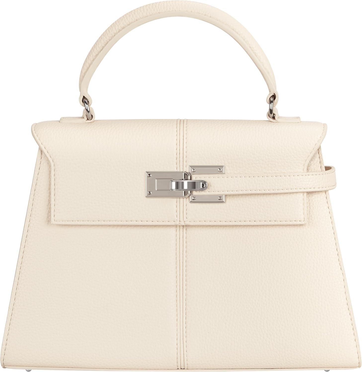 Women’s Top-handle Handbags– Vegan Leather Vintage Top Handle Design with Adjustable Strap, Fashion Commuter Crossbody Bag