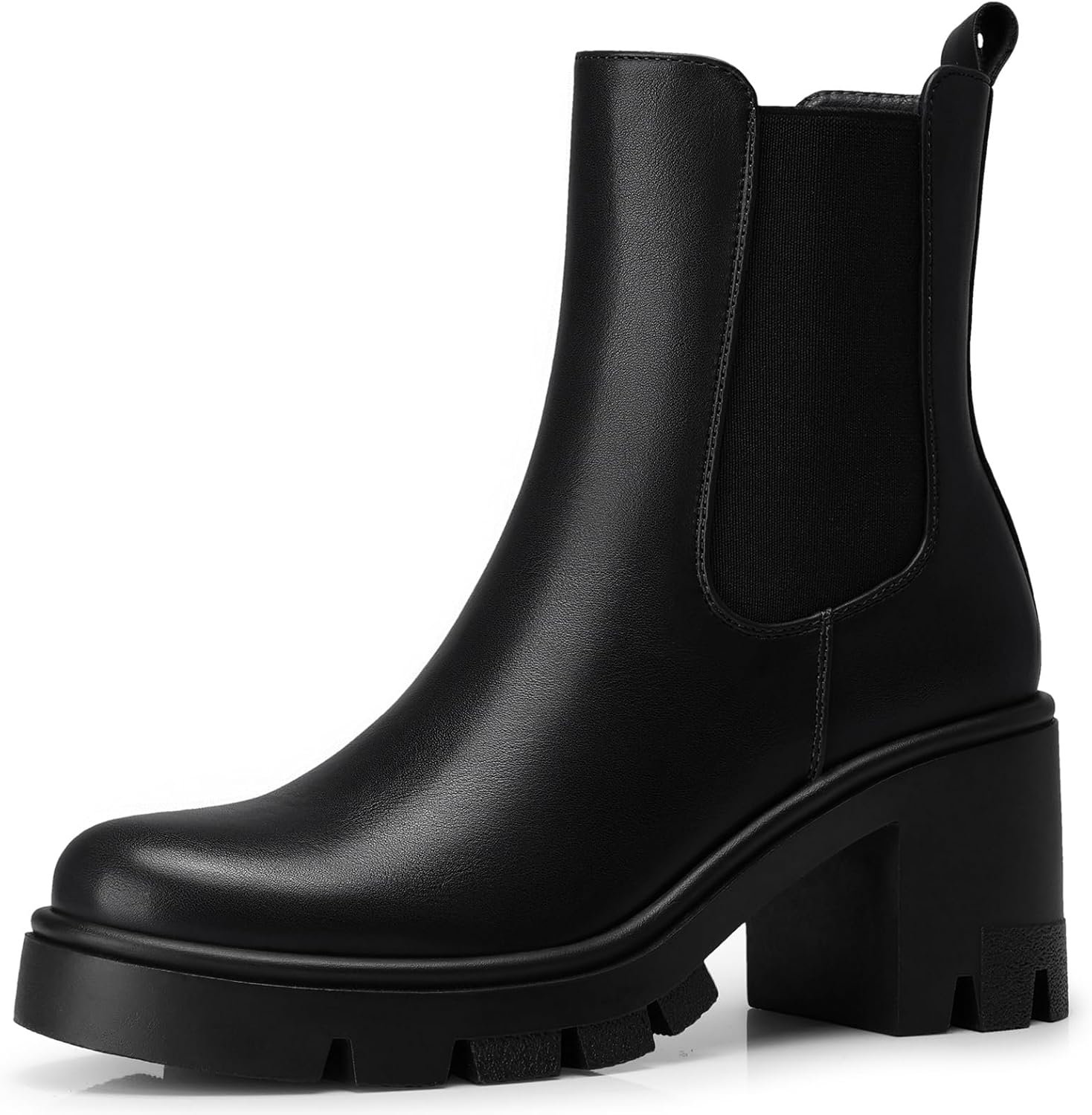 CELLENZ Women Chelsea Ankle Boots: 2.91 In Chunky Heels, Fashion Platform Short Boots, 2026 Spring Summer Booties for Night out, Work, Office, Company, Weekend, Trip, Vacation, Travel