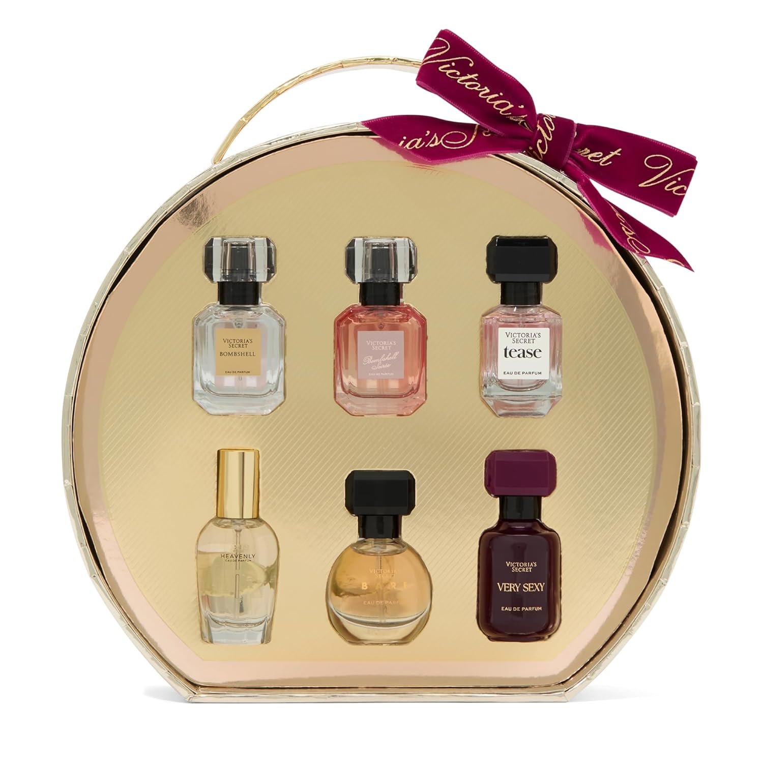 Victoria’s Secret Mini Eau de Parfum Discovery Gift Set: Bombshell, Bombshell Soiree, Tease, Bare, Very Sexy, & Heavenly