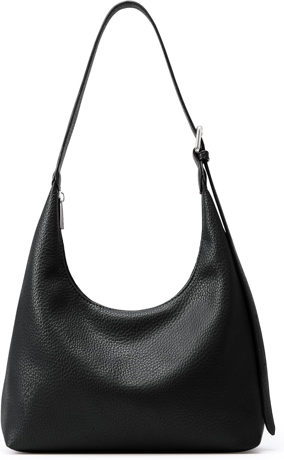 KALIDI Crescent Tote Bag, Women Underarm Handbag Vegan Leather Zipper Shoulder Purse Hobo for Evening Shopping Casual