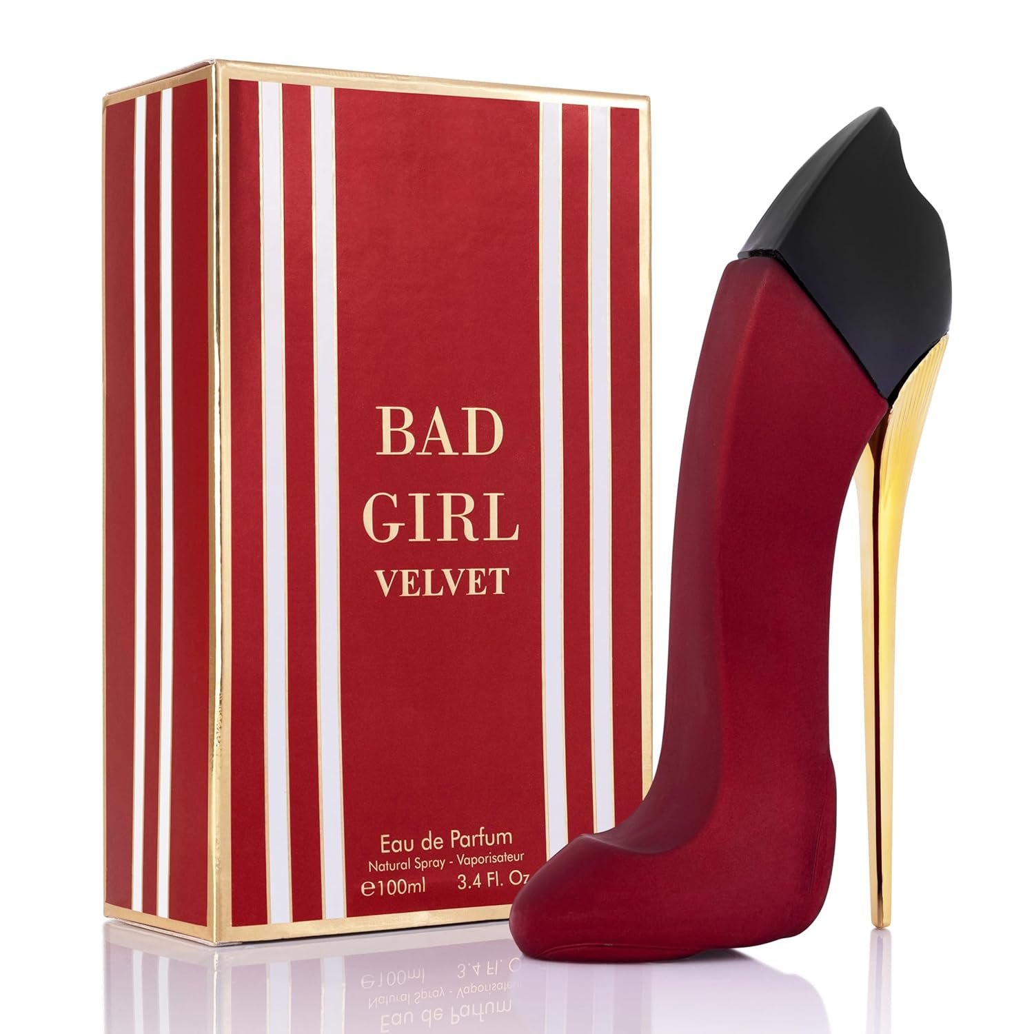 Bad Girl Velvet for Women Eau De Parfum 3.4 fl Oz- Sweet, Warm & Powdery Tone – Combination of Tonka Bean, Vanilla & Praline – Free of Paraben, Vegan & Cruelty-Free – Elegant 100ml bottle