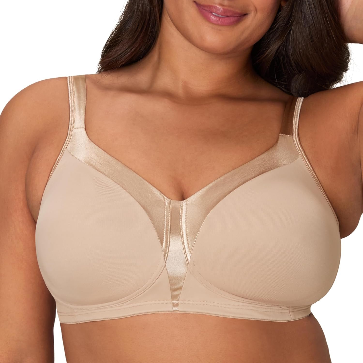 Playtex Women’s Wireless Bra, 18 Hour Plus-Size T-Shirt Bras Available, Smoothing, Full Coverage, 4803, Single or 2-Pack