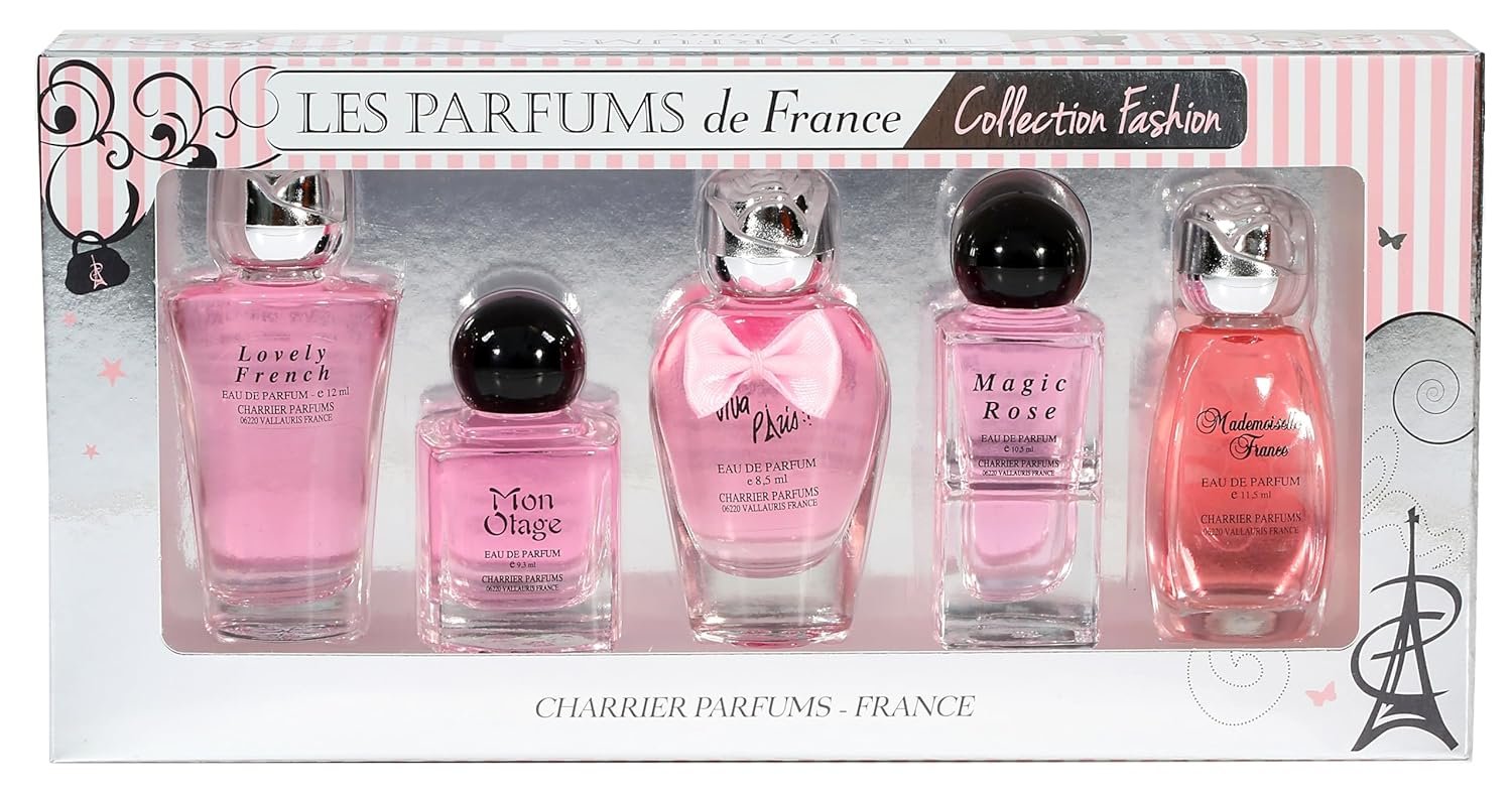 Charrier Parfums – 5 Eaux de Parfum Gift Set – ‘Collection Fashion’ – 49.7 ml – Made in Provence, France