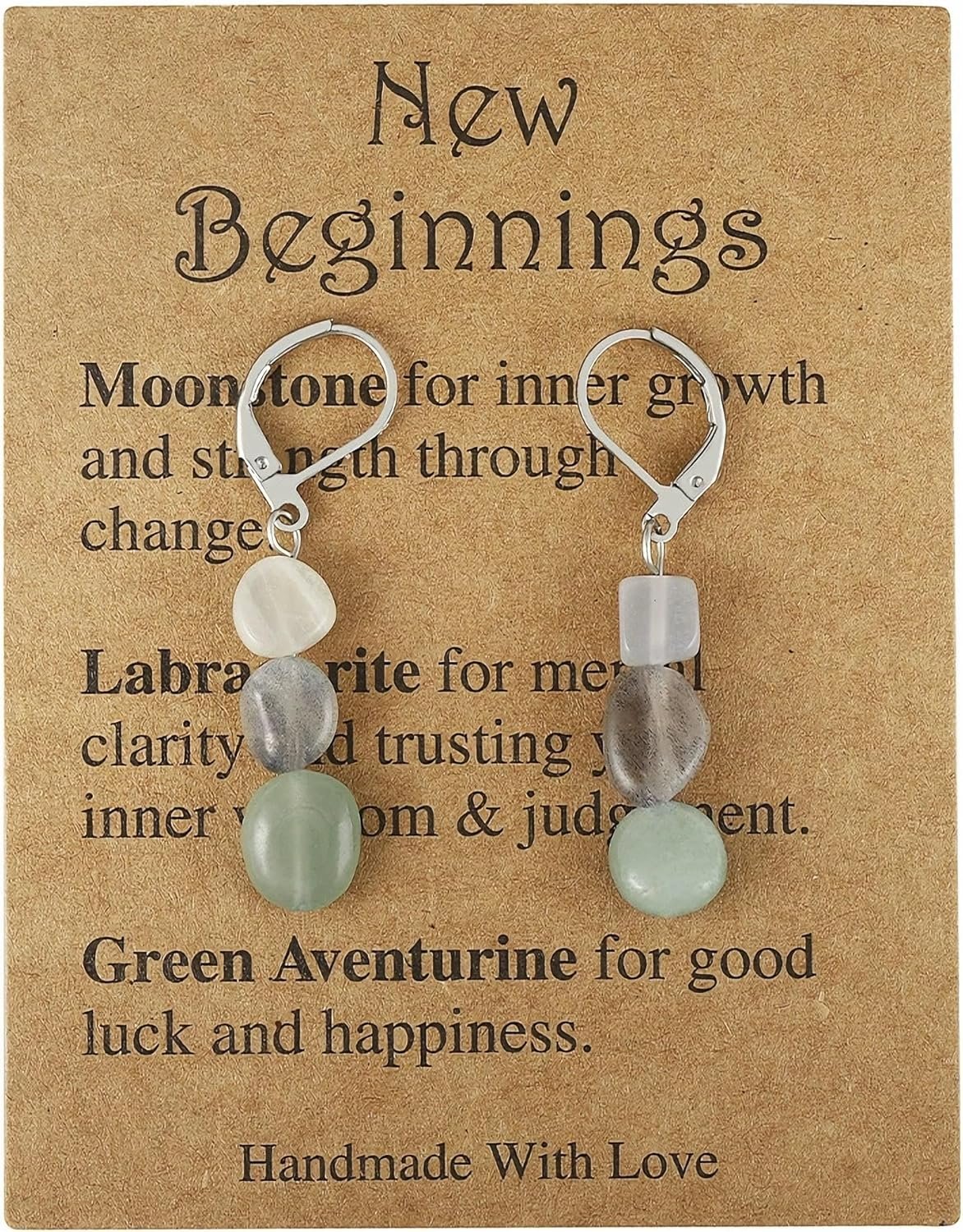 New Beginnings Crystal Earrings for Women Healing IrregularCrystal Earrings for Her Asymmetry Crystal Jewelry Gifts for Women Gift for New Beginnings