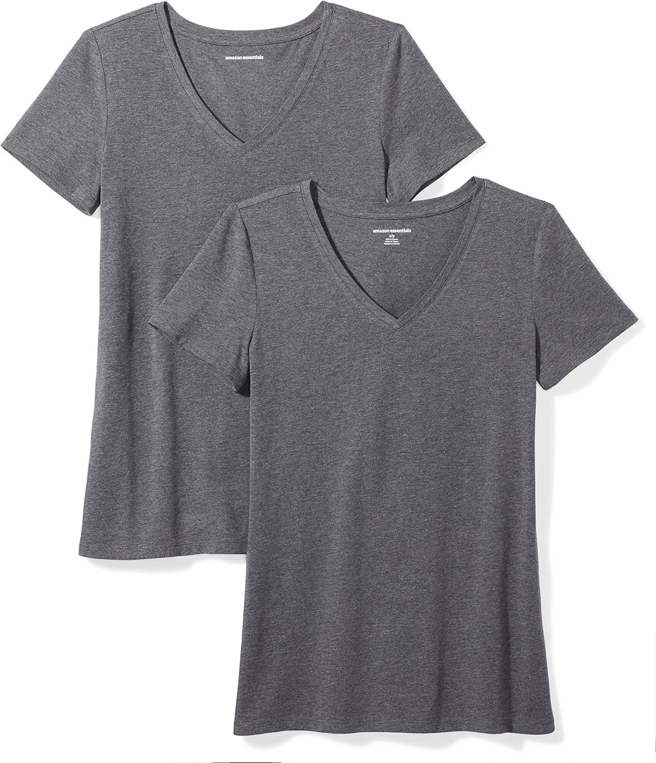 Amazon Essentials Women’s Regular-Fit Short-Sleeve T-Shirt (Crewneck and V-Neck Options), Multipacks