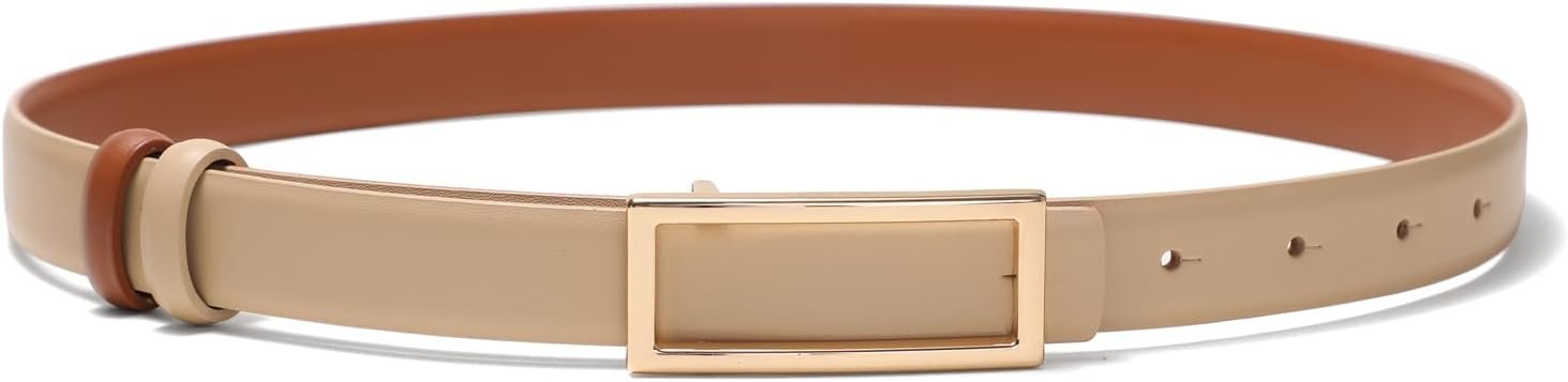 YooAi Womens Belt Reversible Leather Belt Skinny Thin Fashion Designer Waist Belts for Jeans Pants Dresses