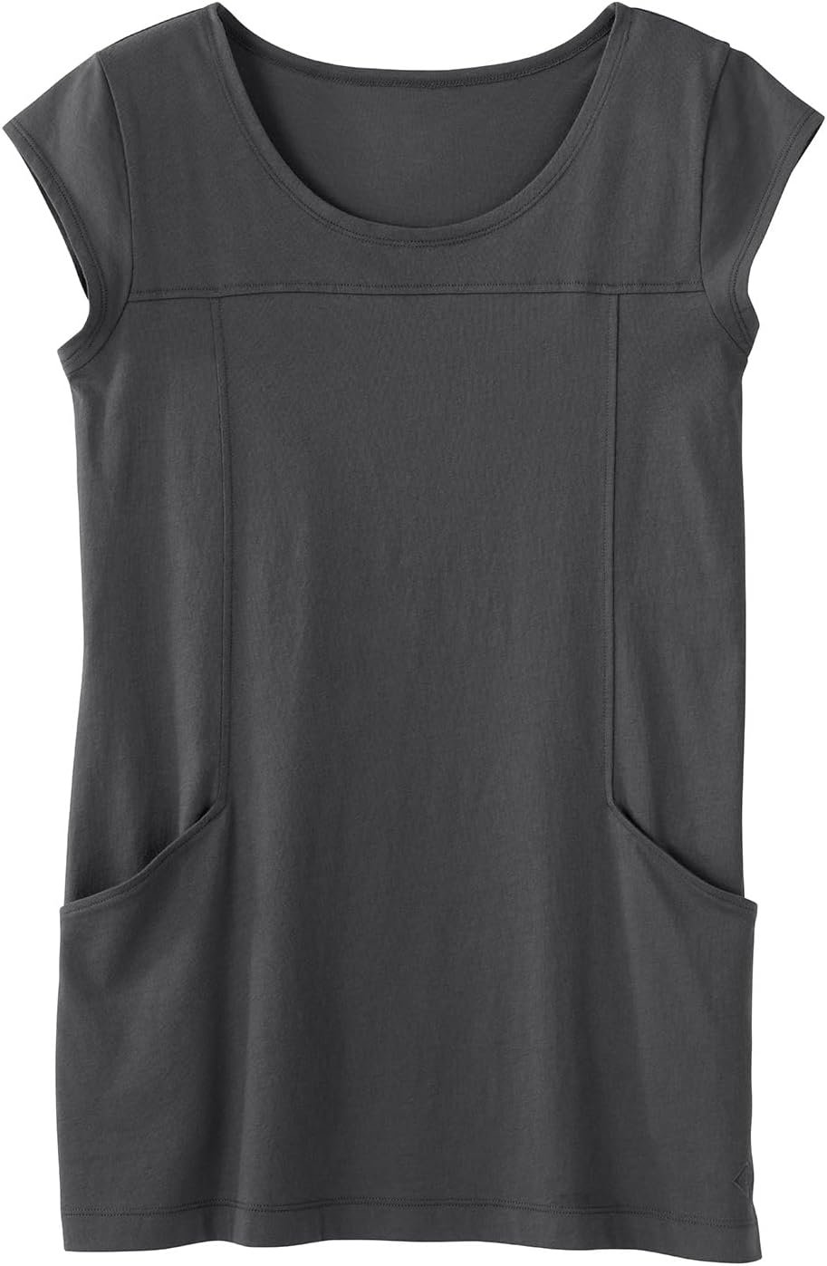 Fair Indigo Women’s Organic Pima Cotton 100% Cotton Cap Sleeve Pocket Tunic