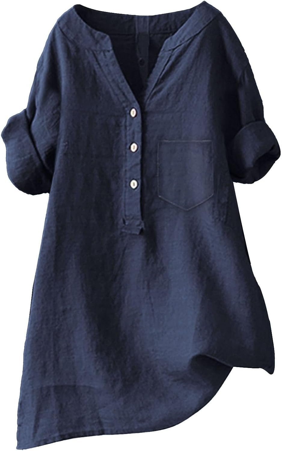 Linen Shirts for Women 2026 Short Sleeve V Neck Button Down Loose Fit Gauze Blouses Vacation Dressy Casual Tunic Top