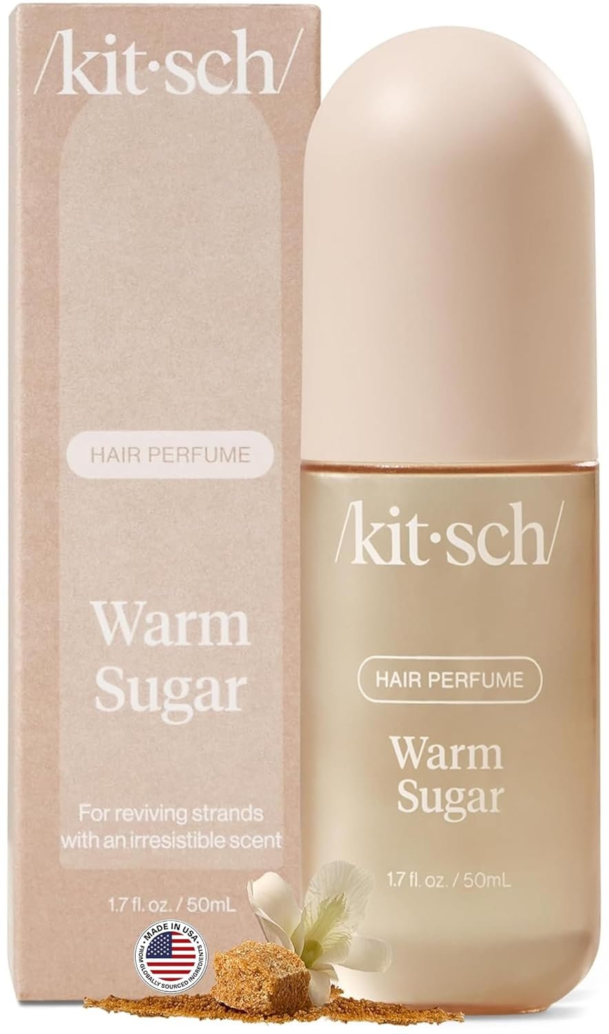 Kitsch Hair Perfume for Women – Warm Sugar | Clean, Deodorizing & Patented Odor-Eliminating Technology Hair Spray & Body Mist – Freshen Hair, Body & Pillows – Pink Grapefruit & Vanilla Scent – 50mL