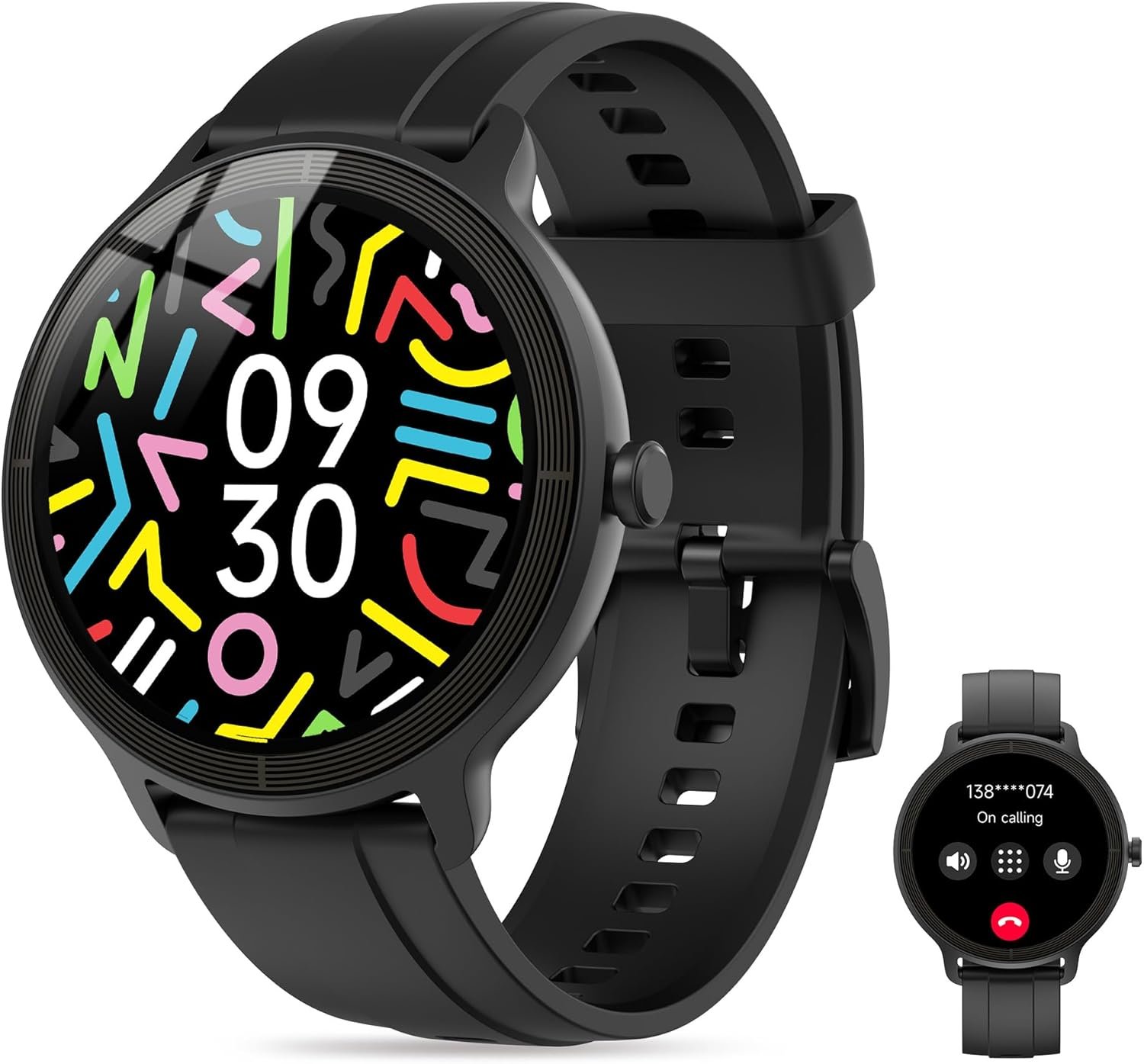 Smart Watch for Women, 1.27″ HD Fitness Tracker with Sleep Monitor & 100+ Sports Modes, Bluetooth Calling & AI Voice Assistant, IP68 Waterproof, Compatible with Android & iOS