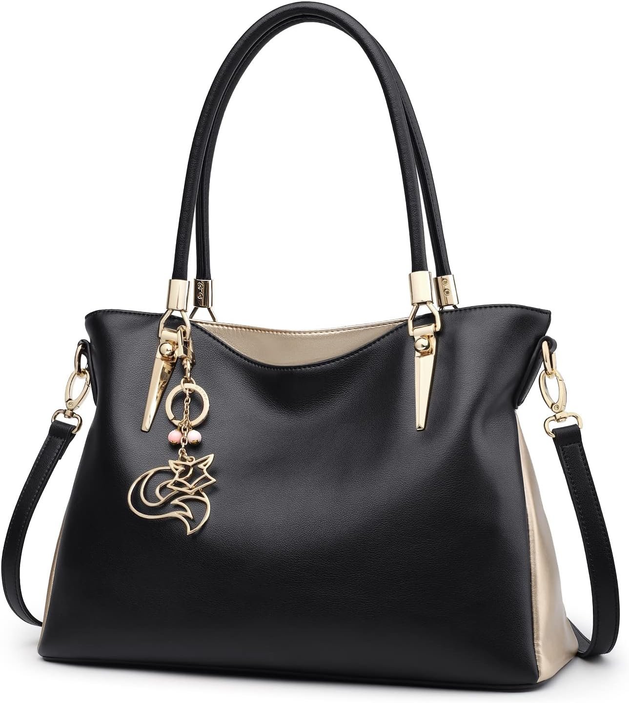 FOXLOVER Large Capacity Genuine Leather Tote Bag for Women Top-handle Bags Designer Handbags Shoulder Big Purses Minimalist