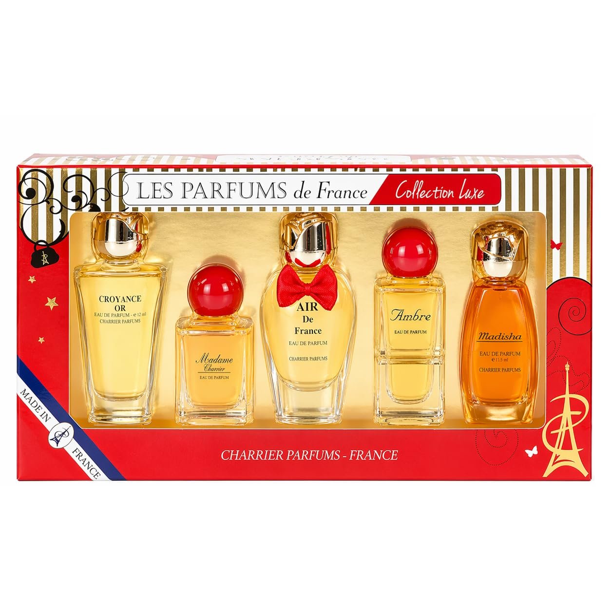 Charrier Parfums – 5 Eaux de Parfum Gift Set – ‘Collection Luxe’ – 49.7 ml – Made in Provence, France