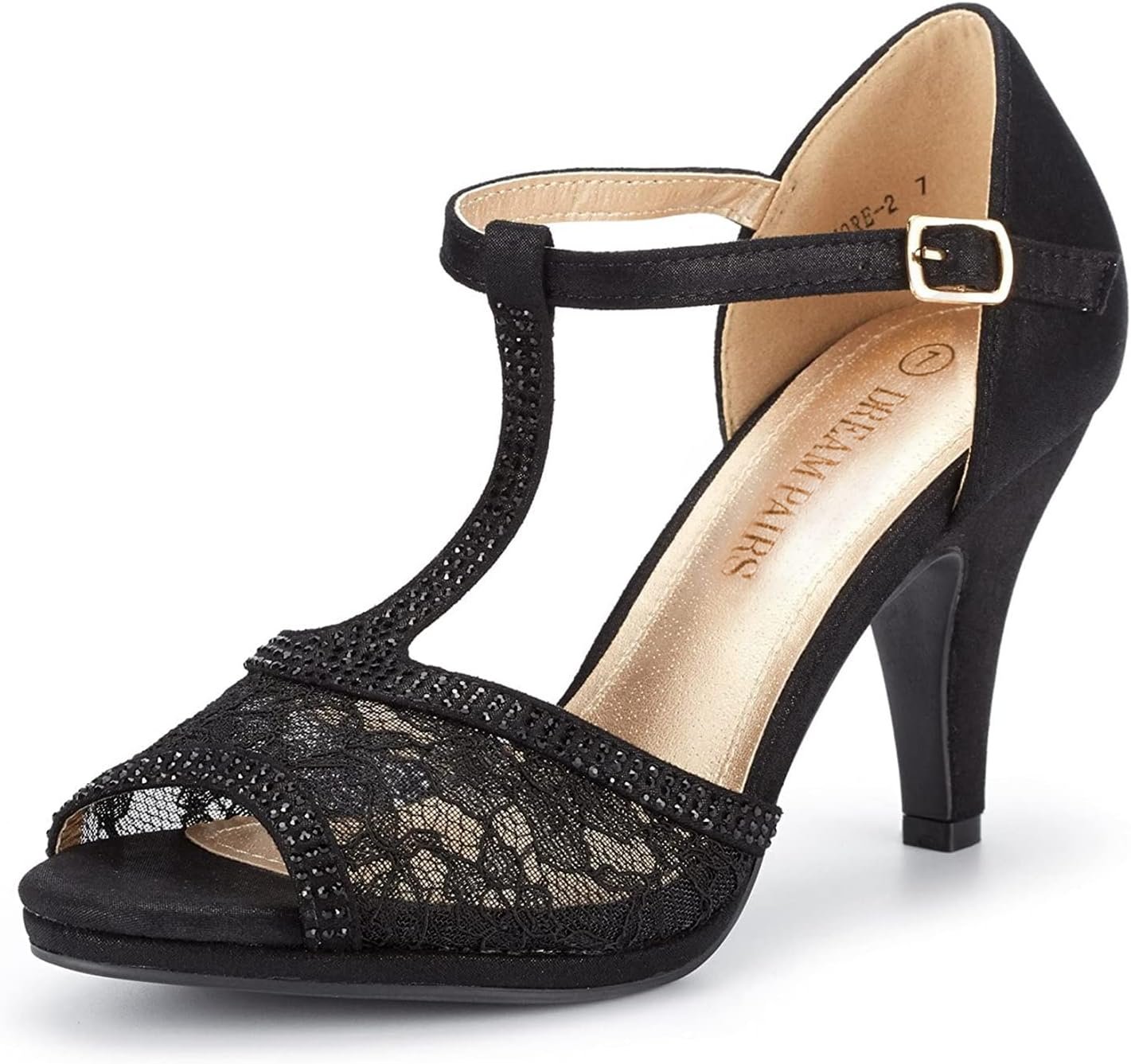 DREAM PAIRS Women’s Open Toe Kitten Heel Sandals