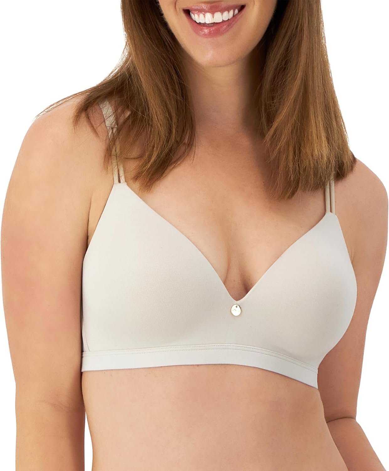 Maidenform Women’s Wireless Bra, Everyday Luxe T-Shirt Wireless Bras for Women, Convertible Straps, Smoothing