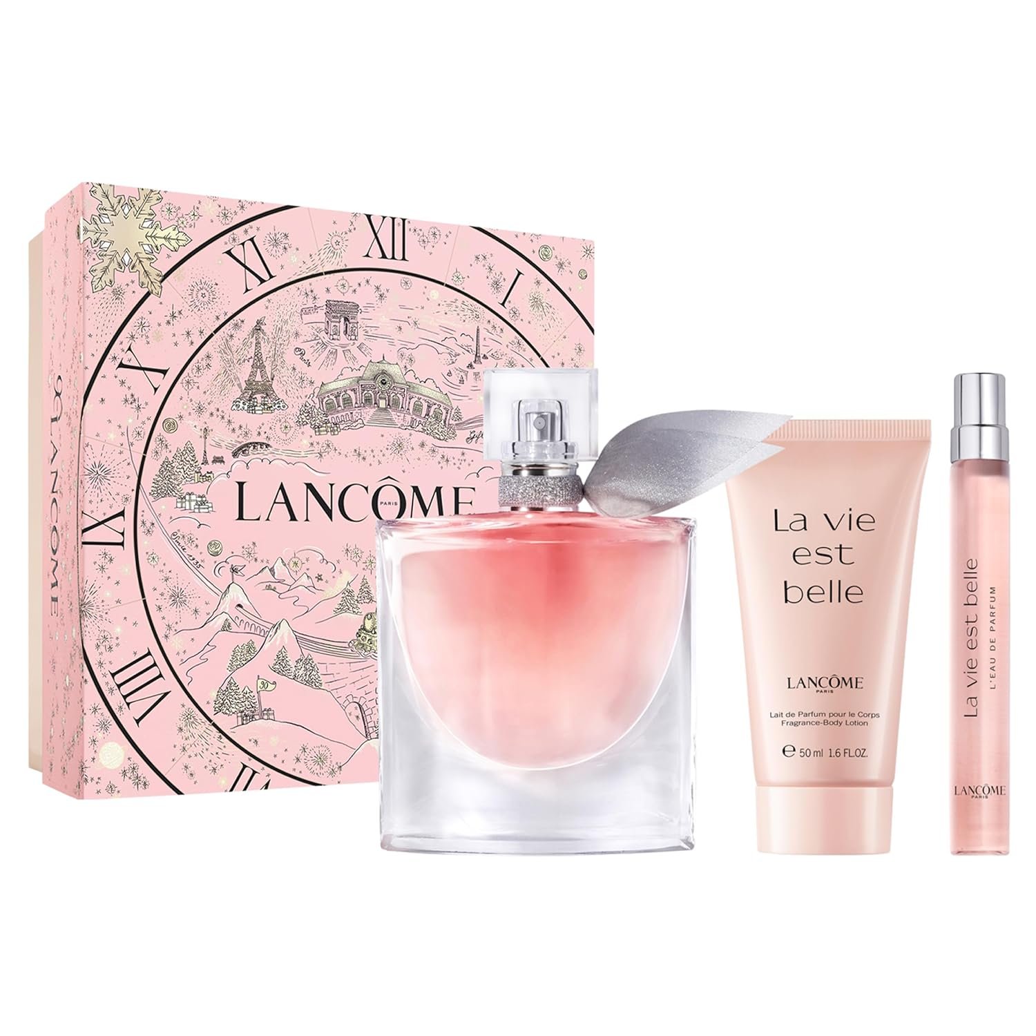 Lancôme La Vie Est Belle Gift Set – Full-Size Refillable La vie est belle Eau De Parfum Spray 1.7 fl. oz, Purse Spray 0.34 fl. Oz, Body Lotion 1.6 fl. oz.- Limited Edition Gift Set for Women