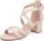 IDIFU Women’s Block Low Chunky Heel Strappy Sandals Open Toe Ankle Strap Dress Wedding Evening Shoe for Women Bridal