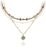 boho layered Original design Retro style multi-layer beaded necklace Fashion women’s gold-plated necklace M3396