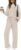 WIHOLL Two Piece Sets for Women Spring Travel Vacation Outfits 2026 Long Sleeve Lounge Sets Side Slit Wide Leg Pants S-3XL