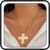 Atiptu Gold Chunky Cross Necklace for Women Statement Cross Pendant Necklace Layered Hammered Bold Cross Necklace Vintage Toggle Clasp Necklace Jewelry