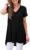 POPYOUNG Women’s long Tunic Tops to Wear with Leggings Summer Short Sleeve Loose Fit Dressy Shirts M-5XL