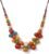 KURTCB Boho Hippie Ceramic Beaded Necklace for Women Statement Chunky Bohemian Fall Colorful Beads Strand Summer Necklace