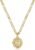 KissYan Initial Necklaces for Women, 14K Gold Plated Round Letter Pendant Capital Monogram Necklace Alphabets from A-Z Figaro Chain Jewelry