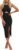 oten Women’s Casual Sleeveless Cutout Twist Front Side Slit Ribbed Knit Party Bodycon Midi Dresses