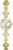 Gosasa Vintage Gold Watch for Women Hollow Four Leaf Chain Bracelet Dainty Small Ladies Dress Quartz Watch Waterproof Luxury Gift