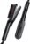 TYMO Flat Iron Hair Straightener Brush 2 in 1, 200M Ions Hair Straighteners for Women, Ceramic Straightening Hot Comb for Anti-Frizz Straights, Waves, Curl, 3X Less Heat Damage, Dual Voltage, Black