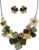 Chunky Statement Jewelry Set Vintage Retro Leaf Flower Floral Geometric Bohemian Boho Bib Necklace Earring Set Fashion Costume Jewelry for Women Girls Wedding Party Prom Unique Gift