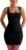 BORIFLORS Women’s Sexy Bodycon Corset Mini Dresses Square Neck Ruched Sleeveless Club Party Short Dress