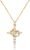 Robaice Cross Necklace for Women, 14K Gold Plated Crown Cross Pendant Necklace, Non-Tarnish Faith Jewelry for Women, Christian Religious Gifts