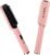 2-in-1 Hair Straightener Brush for Women, Hot Comb with Adjustable Temperature & LCD Display, Anti-Scald Design, PTC Fast Heating in 30s, Auto Shut-Off, Professional Styling Tool (Pink)