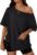Trendy Queen Womens Off the Shoulder Tops Oversized Summer Spring T-Shirts 2026