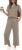 WIHOLL Two Piece Sets for Women Summer Spring Travel Vacation Outfits Short Sleeve Lounge Sets Side Slit Wide Leg Pants S-3XL