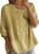 Cotton Linen Shirts for Women Trendy Retro Embroidered 3/4 Sleeve Boho Blouse Dressy Casual Bohemian Tops Loose Tunics
